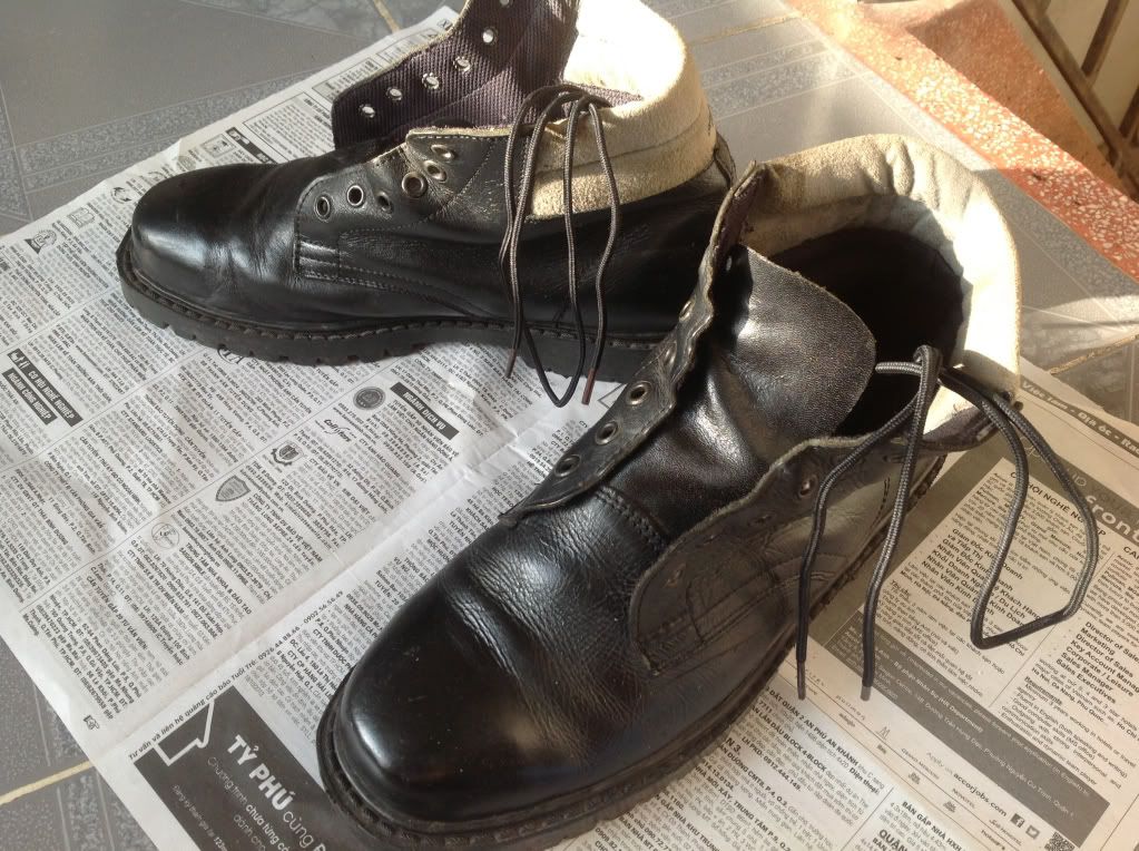 Thanh lý giầy vải jean GAL, giầy da HỒNG THẠNH, boots mũi bọc sắt, dép dr fake - 6