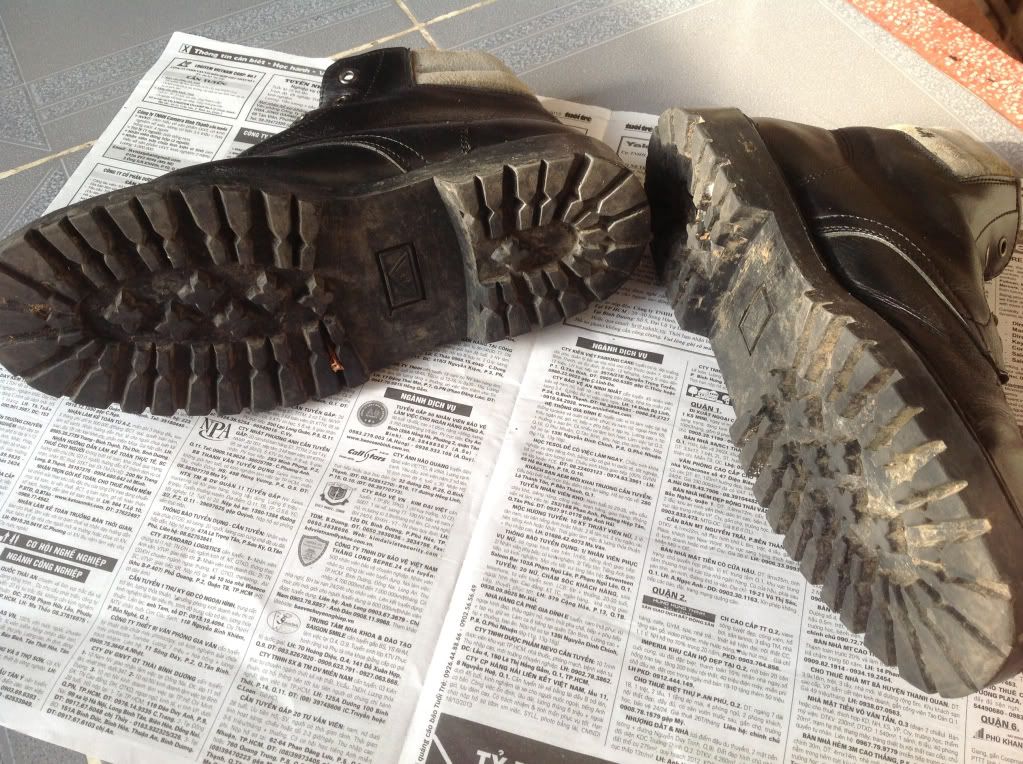 Thanh lý giầy vải jean GAL, giầy da HỒNG THẠNH, boots mũi bọc sắt, dép dr fake - 8