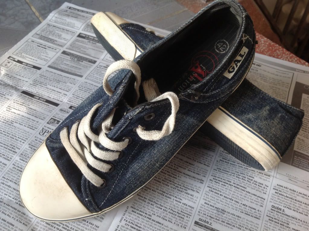 Thanh lý giầy vải jean GAL, giầy da HỒNG THẠNH, boots mũi bọc sắt, dép dr fake - 2