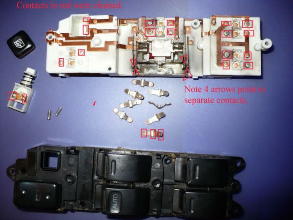 1996 Toyota 4 door power window master switch