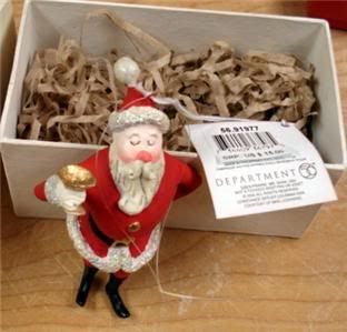 Santa Dept 56 ornament new in box /tag 2005