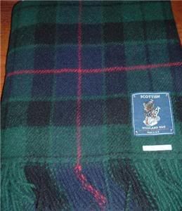 Your own Clan Tartan Scottish HighlandTartan Wool Throw