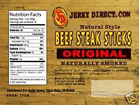 Jerky Direct Beef Steak Sticks No Added Hormones 2 Bags