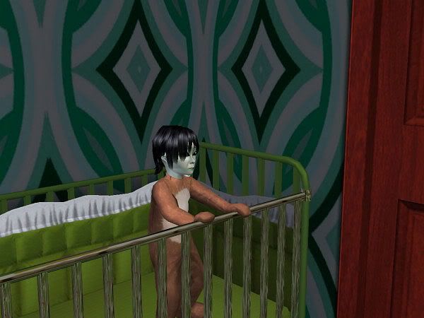 Castor is miserable in his crib