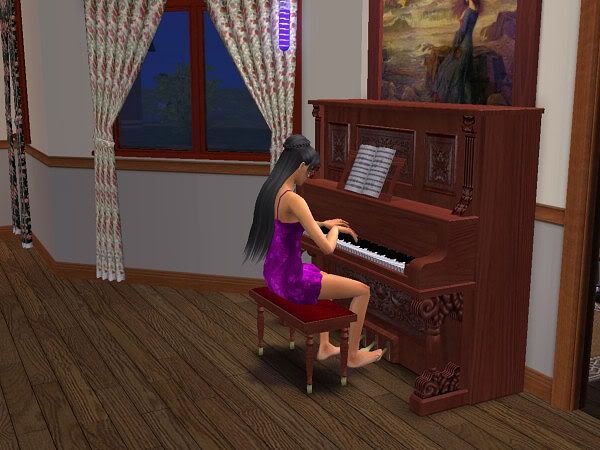 Misty plays piano