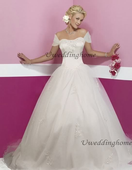 Wedding Dress With Off The Shoulder Sleeves