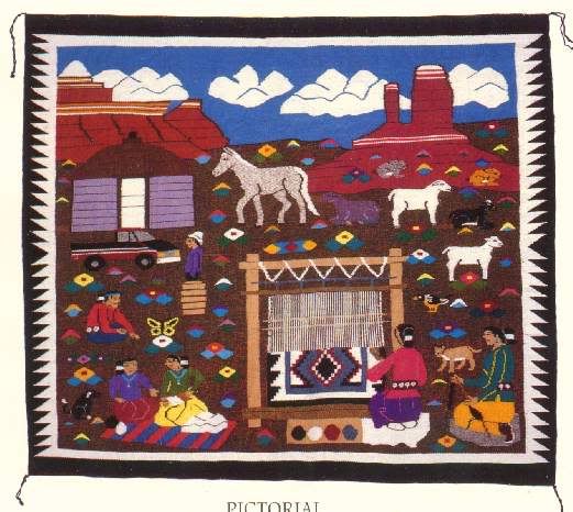 Navajo Pictorial Tapestry Pictures, Images and Photos
