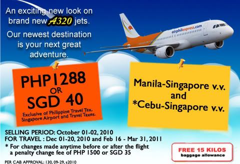 AirPhil Express Singapoer Promo Fare