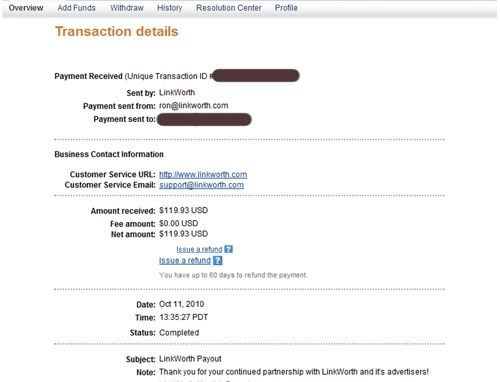 First LinkWorth Payment