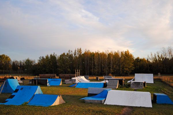 Backyard BMX Ramp Setup