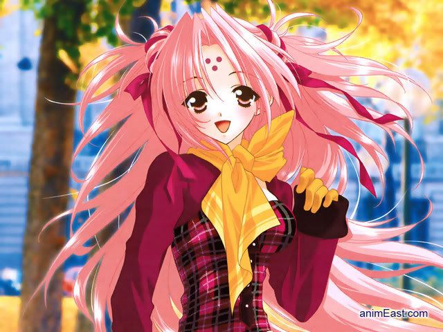 61bd0981.jpg very happy pink hair anime girl waving image by cherrycheri-chan