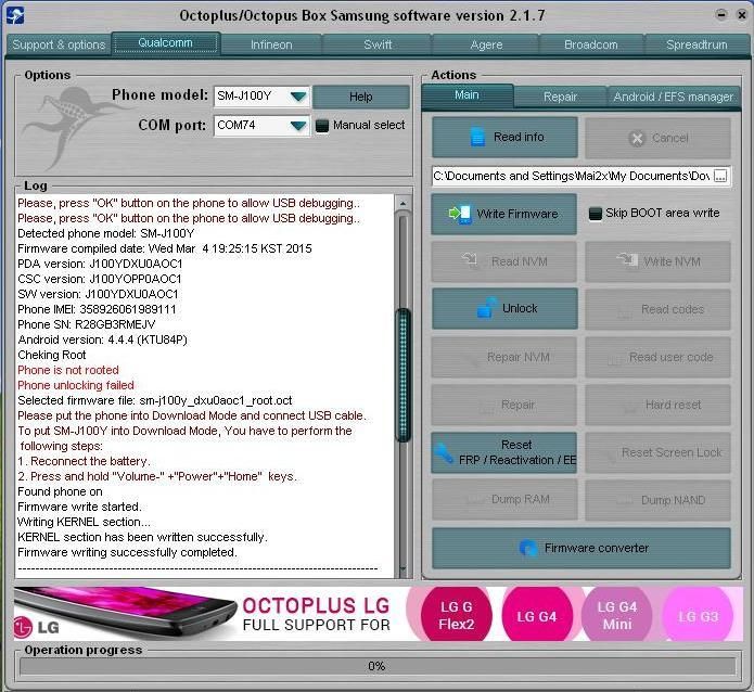 Octopus box samsung software crack