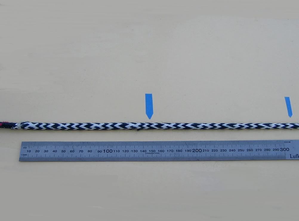 Tapered main sheets and spinnaker sheets.