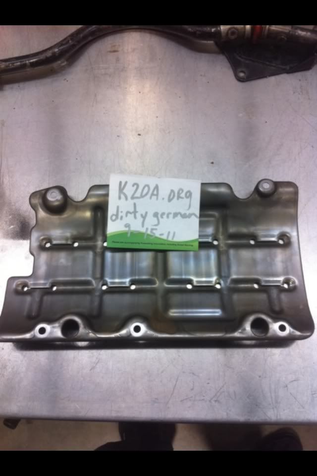 FS k20a2 oil pan, timing cover, oil pump, crank sensor, baffle