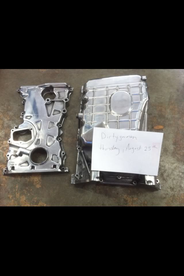 FS k20a2 oil pan, timing cover, oil pump, crank sensor, baffle