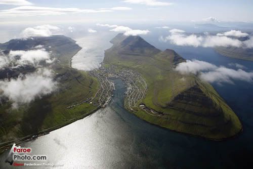 Faroe Islands, Klaksvik, second largest town located on island of Bordoy