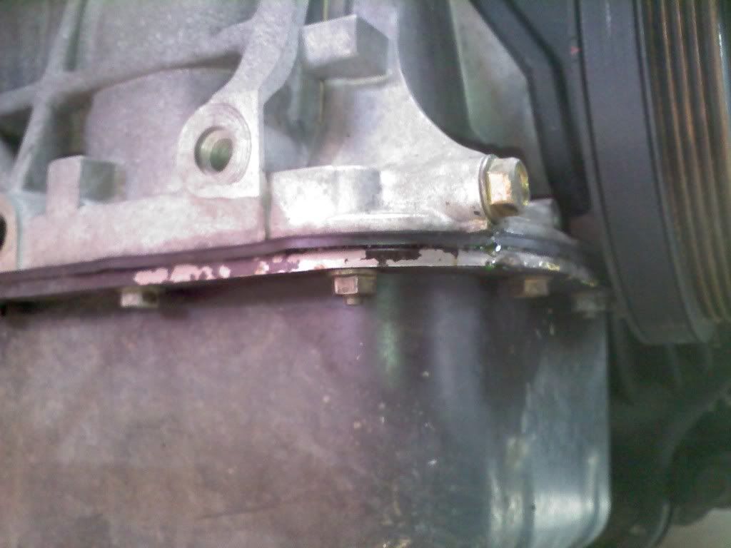 weird coolant leak near corner of oil pan(by the crank pulley HondaTech Honda Forum Discussion