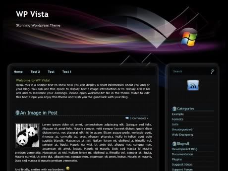 Windows Vista blogger template