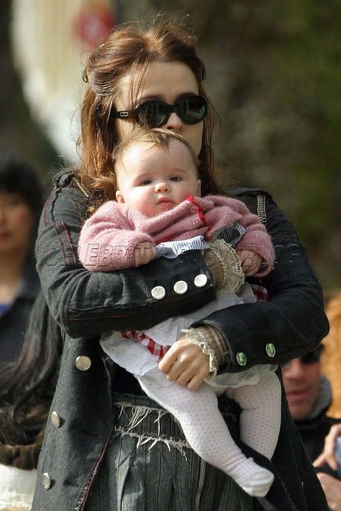 Helena Bonham Carter with Billy and Emily Kim