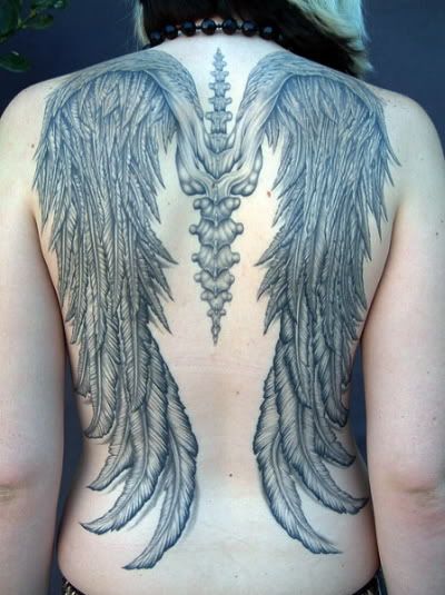 Tattoos Wings  on Women Back Tattoo  Angel Wings Tattoos