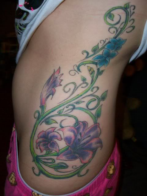 flower side tattoos. Beautiful Flower Side Tattoo
