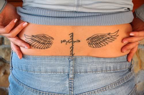 lower back tattoos wings. Women Lower Back Tattoo: Sexy