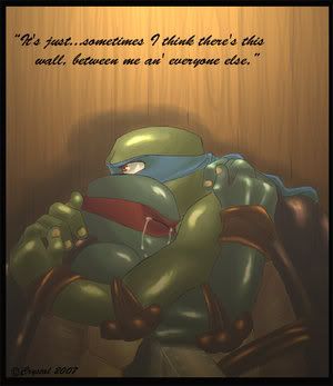 wall tmnt sad raphael leonardo turtle