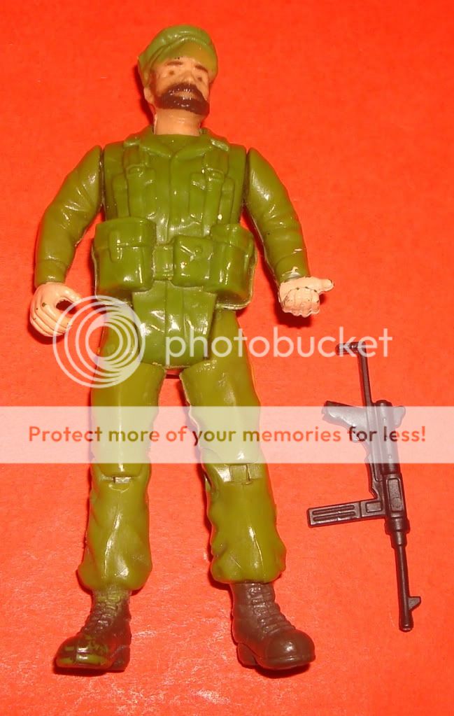 RARE VINTAGE REMCO 1982 SGT ROCK TOUGH ACTION SOLDIERS GUNNER ACTION 
