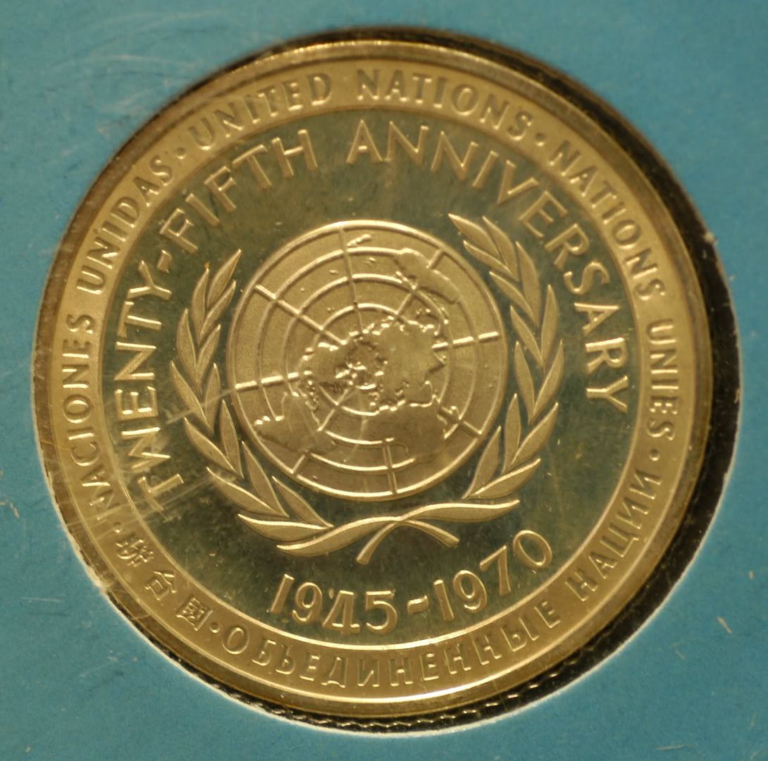 United Nations 25th Anniversary Medal Sterling Silver  