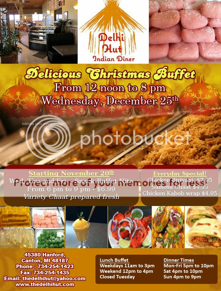 Delhi Hut Canton – Christmas Buffet
