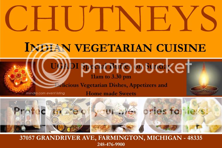 Ugadi Special Lunch Buffet Chutneys Indian Cuisine